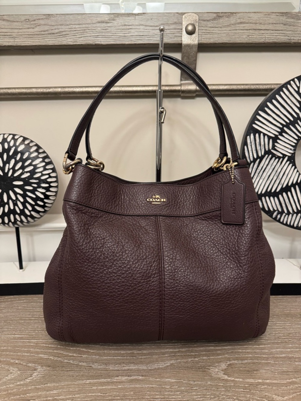 Coach Pebbled Leather Shoulder Bag. Used condition